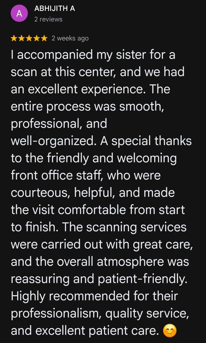 Google review – smooth, professional and well-organized scan experience