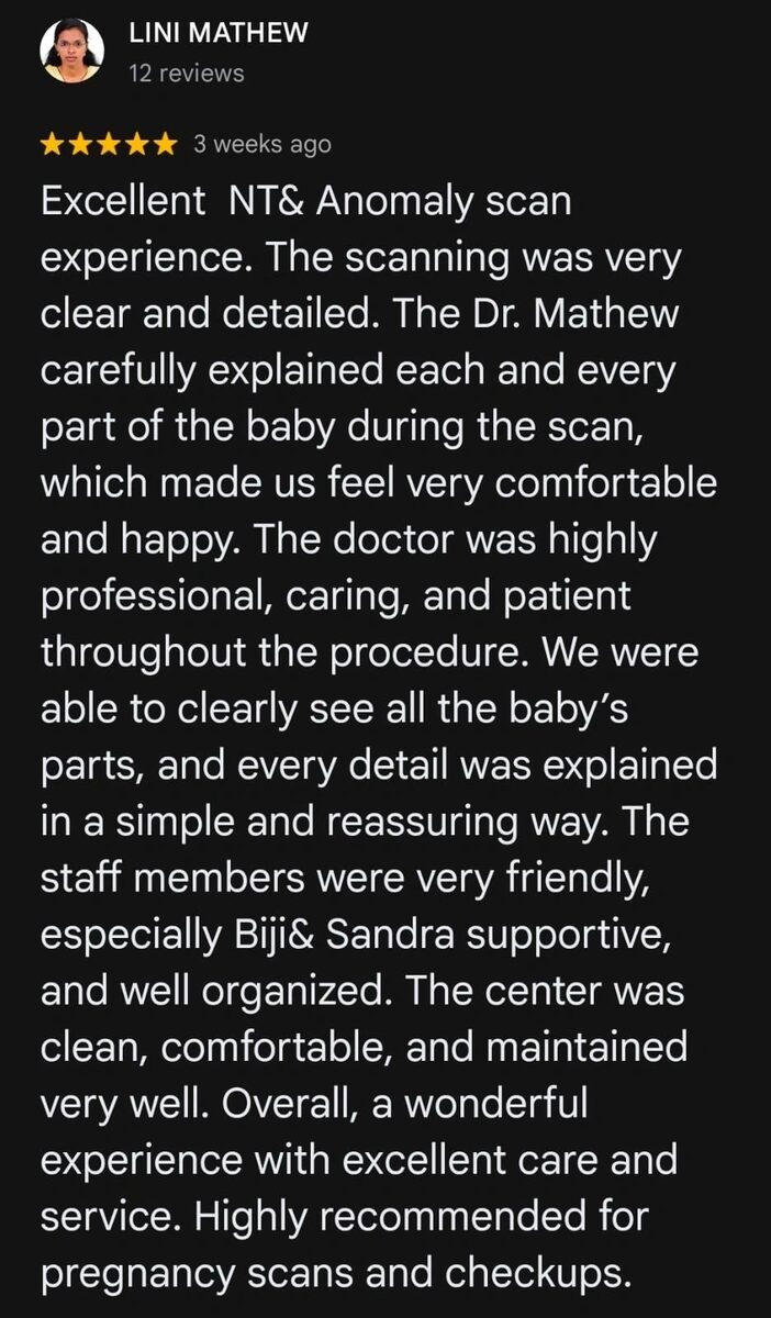 Google review – every part of the scan clearly explained