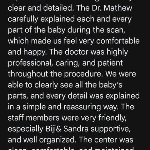 Google review – every part of the scan clearly explained